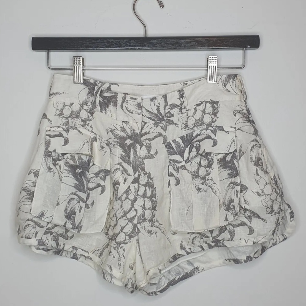 ZIMMERMANN WAYFARER SET, SHORTS AND TSHIRT, PINEAPPLE PRINT SIZE 0 - Picture 5 of 7